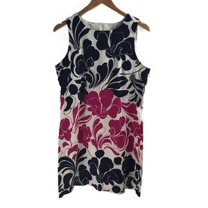 EUC London Times pink & Navy floral dress - 14